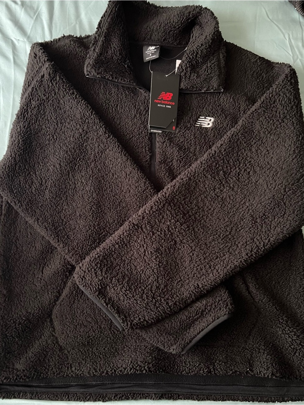 New Balance Women’s Black Sherpa Half-Zip Pullover